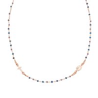 Collana Amen Donna Rosari in Argento Cristallo CRO10RBLTO3 - CRO10RBLTO3